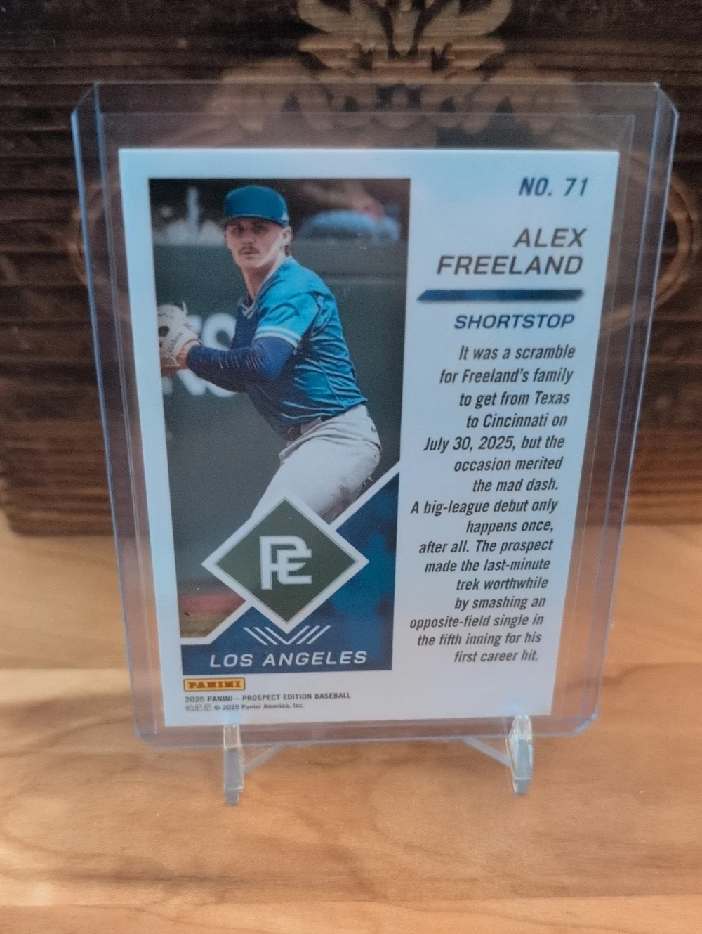 2025 Panini Alex Freeland Prospect Edition #119/199 Rookie Card Dodgers - Picture 3 of 3